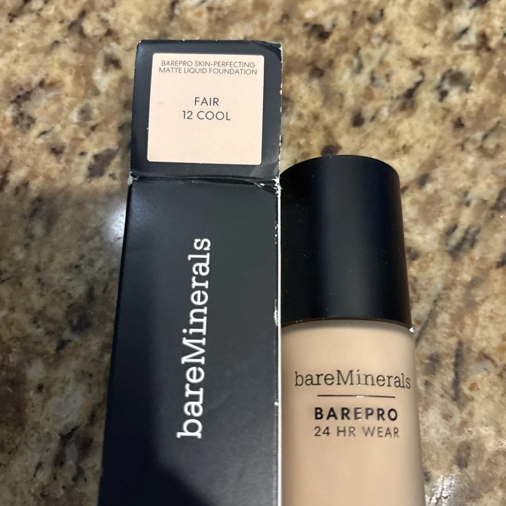 Baremineral skin perfecting matte liquid‎ foundation fair 12 Cool 1oz/30ml NWB